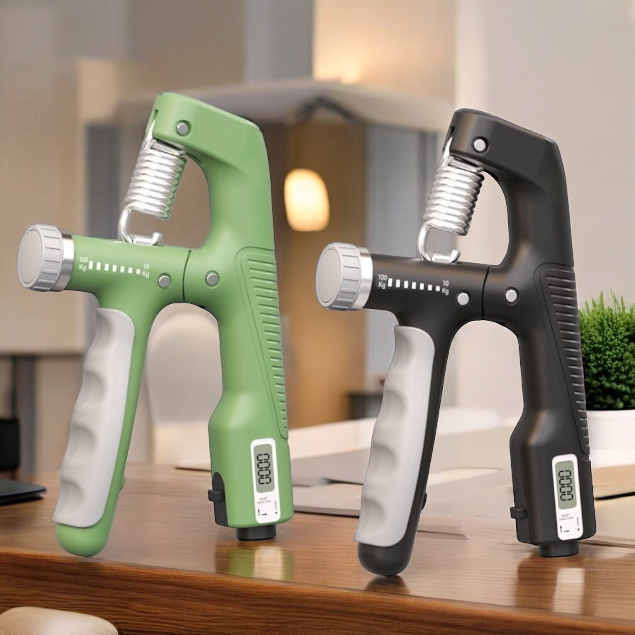 Spring Grip Adjustable Hand Strength Trainer with Electronic Counter ...