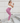 Fitness Vibes Women's Plus Size High-Rise Leggings. Elastic Waistband. UPF 50+ Protection. Stylish FV Logo. Agile & Comfortable. Light Pink Colour