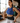 Fitness Vibes High-Neck Racerback Fully Lined, Padded Sports Bra. Stretchy & Comfortable FV Sports Bra. Sizes XS-XL .Dark Blue Colour
